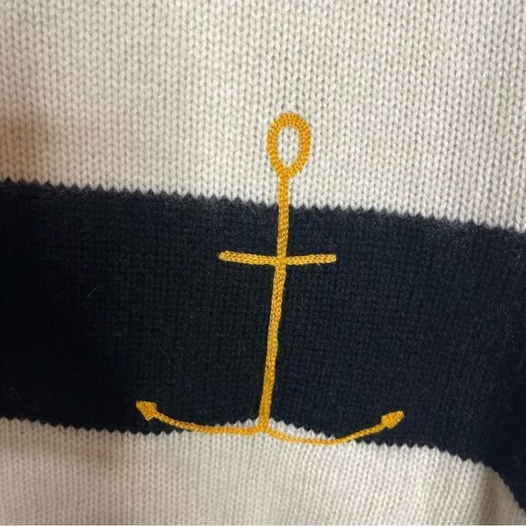 Sandrine Rose x Recycled Karma Anchor Cashmere Sweater - Black and White Stripes - Picture 10 of 11